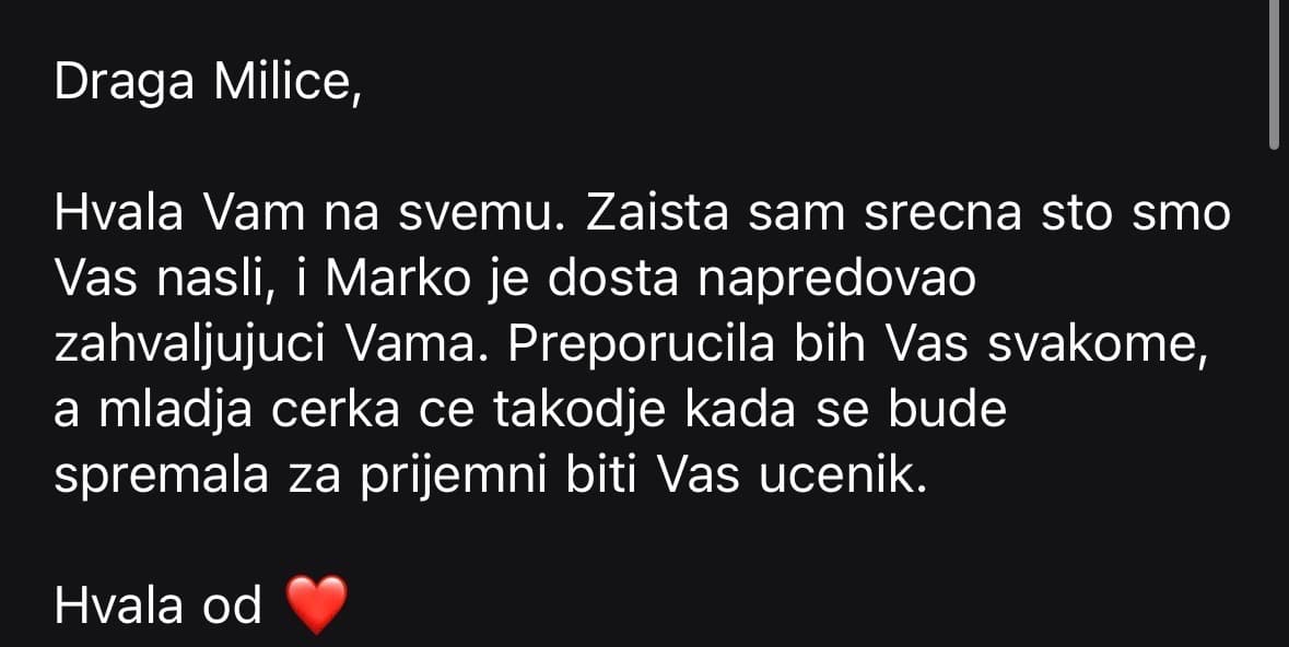 Utisak o pripremi za malu maturu 6